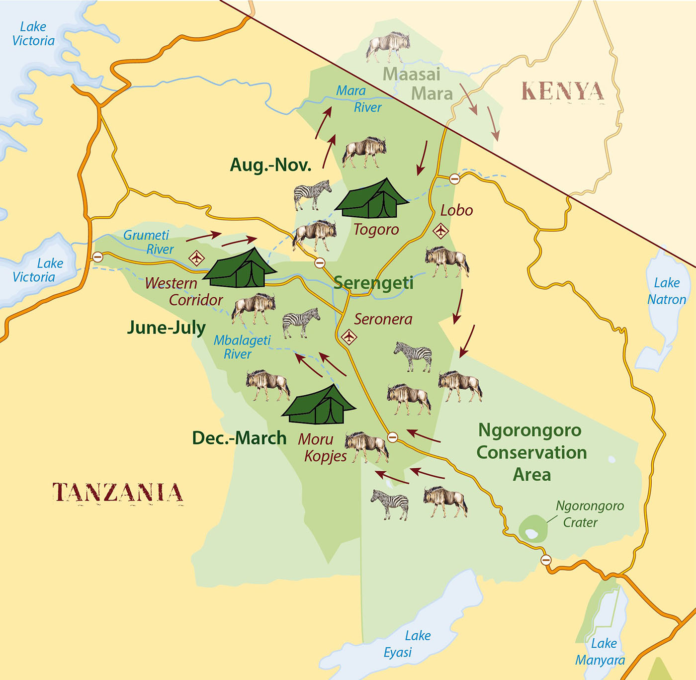 serengeti wildebeest migration safari